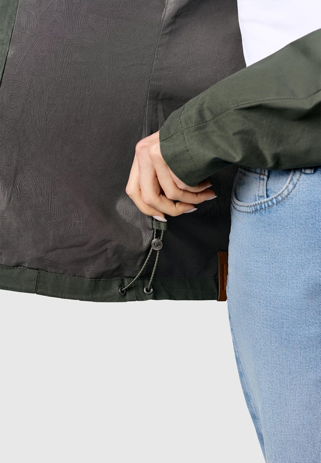 Ragwear Outdoorjacke »Dizzea Vintage YOUMODO« mit Kapuze Beschichtete Baumwoll-Jacke für den Übergang