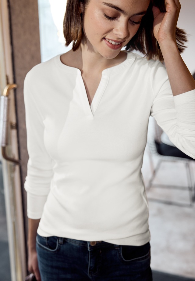 STREET ONE STUDIO Rundhalsshirt im soften Baumwoll-Mix