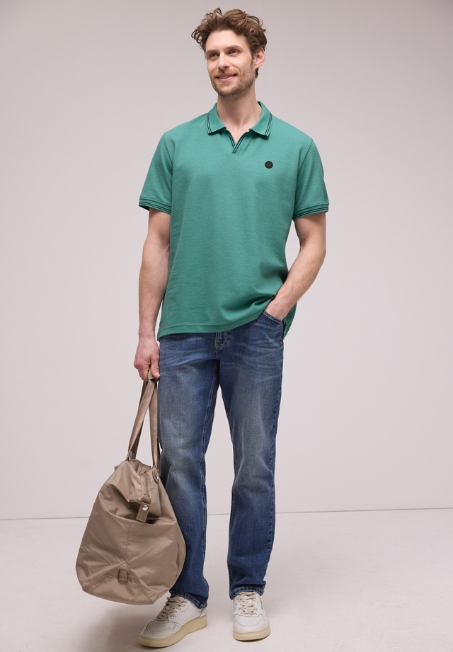 STREET ONE MEN Poloshirt im soften Baumwoll-Mix