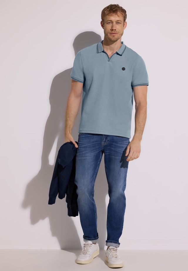 STREET ONE MEN Poloshirt im soften Baumwoll-Mix