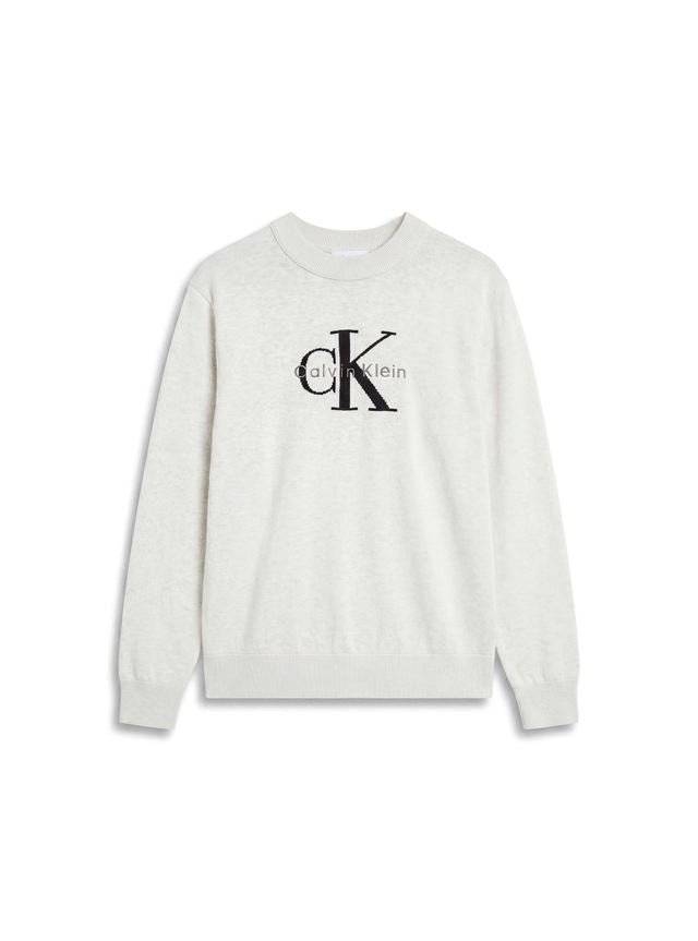 Calvin Klein Jeans Rundhalspullover »COTTON MONOLOGO« Regular fit mit Rundhalsausschnitt