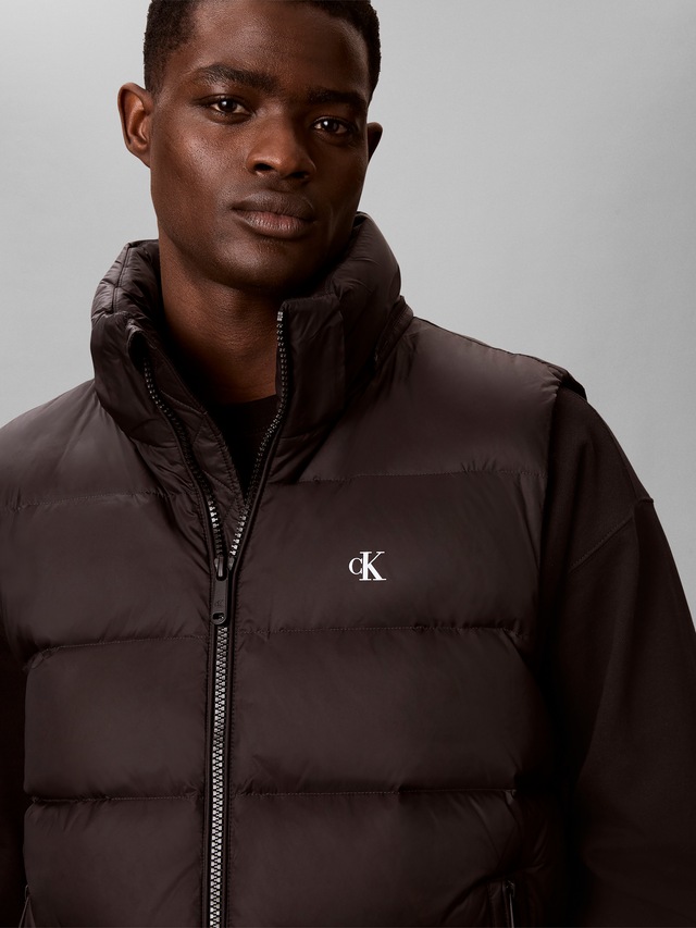 Calvin Klein Jeans Steppweste »NYLON ZIP OFF HOOD« Regular fit mit abnehmbarer Kapuze