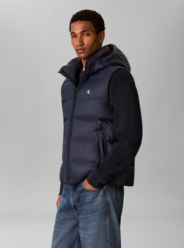 Calvin Klein Jeans Steppweste »NYLON ZIP OFF HOOD« Regular fit mit abnehmbarer Kapuze
