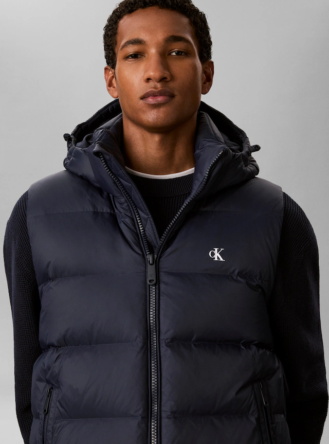 Calvin Klein Jeans Steppweste »NYLON ZIP OFF HOOD« Regular fit mit abnehmbarer Kapuze