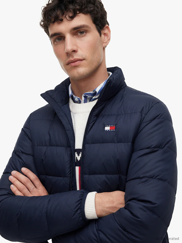 Tommy Jeans Steppjacke »LIGHT DOWN PACKBL JACKET« ohne Kapuze Regular fit mit Stehkragen, mit Daunenfüllung