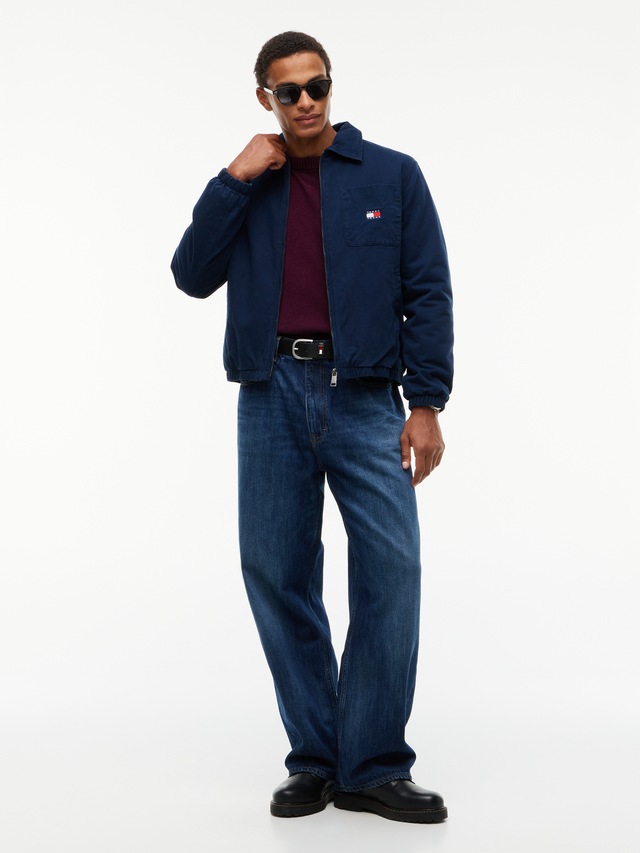 Tommy Jeans Hemdjacke »HARRINGTON COTTON JACKET« ohne Kapuze Regular fit mit Hemdkragen