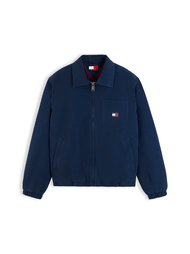 Tommy Jeans Hemdjacke »HARRINGTON COTTON JACKET« ohne Kapuze Regular fit mit Hemdkragen