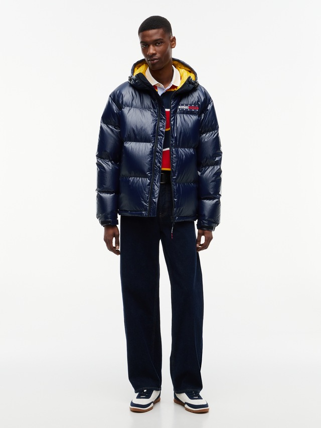 Tommy Jeans Daunenjacke »TJM ALASKA OUTDOORS DOWN« ohne Kapuze mit Daunenfüllung, leicht glänzende Oberfläche