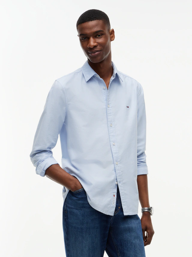 Tommy Jeans Langarmhemd »SLIM OXFORD SHIRT« Slim fit mit Hemdkragen