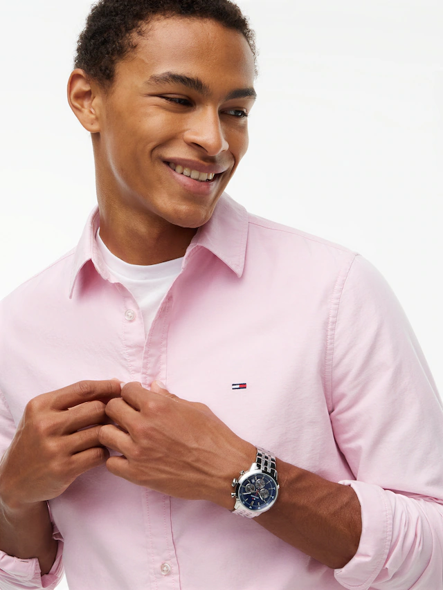 Tommy Jeans Langarmhemd »SLIM OXFORD SHIRT« Slim fit mit Hemdkragen