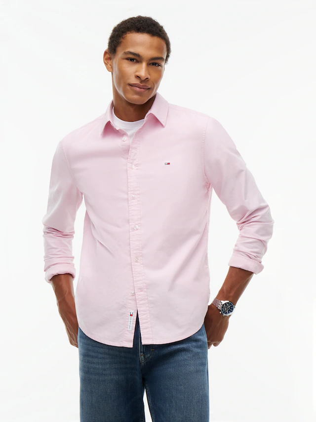 Tommy Jeans Langarmhemd »SLIM OXFORD SHIRT« Slim fit mit Hemdkragen