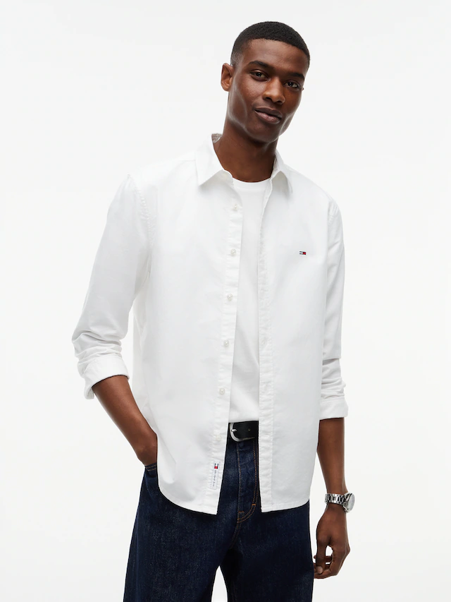 Tommy Jeans Langarmhemd »SLIM OXFORD SHIRT« Slim fit mit Hemdkragen