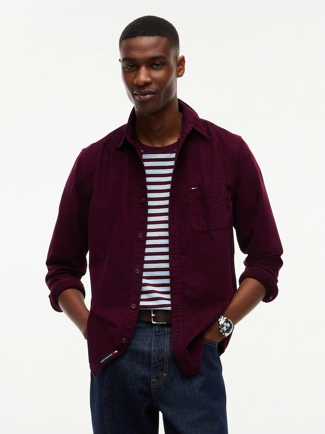 Tommy Jeans Langarmhemd »REGULAR BABY CORDUROY SHIRT« Regular fit mit Brusttasche