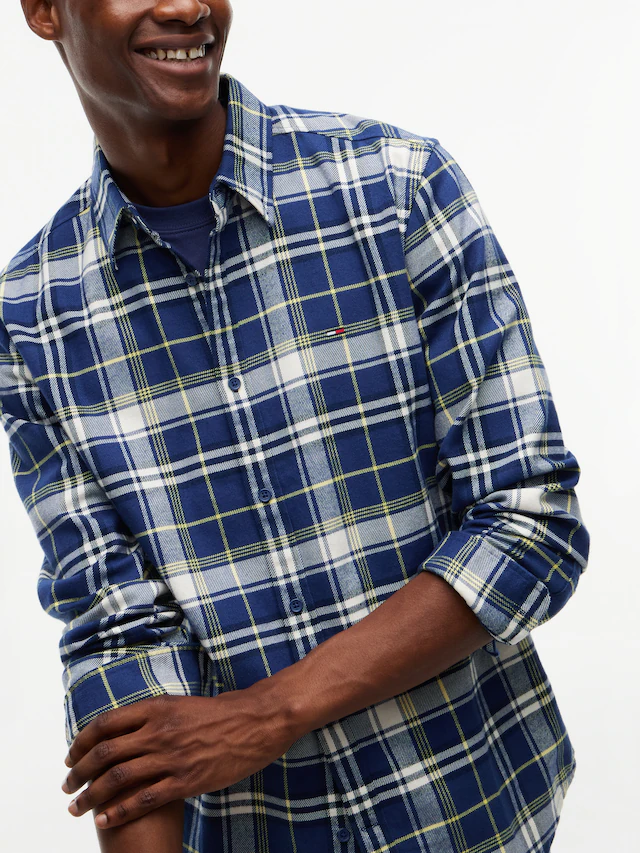 Tommy Jeans Flanellhemd »REGULAR FLANNEL CHECK SHIRT« Regular fit mit Karomuster
