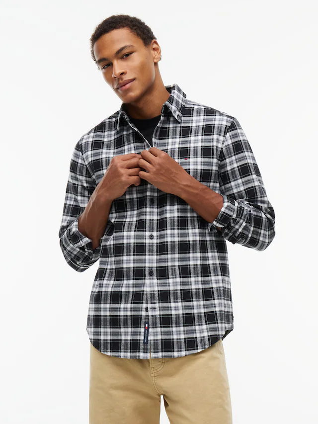 Tommy Jeans Flanellhemd »REGULAR FLANNEL CHECK SHIRT« Regular fit mit Karomuster