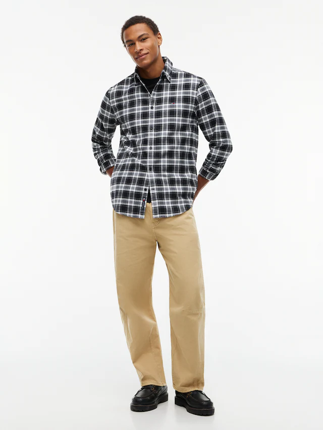 Tommy Jeans Flanellhemd »REGULAR FLANNEL CHECK SHIRT« Regular fit mit Karomuster