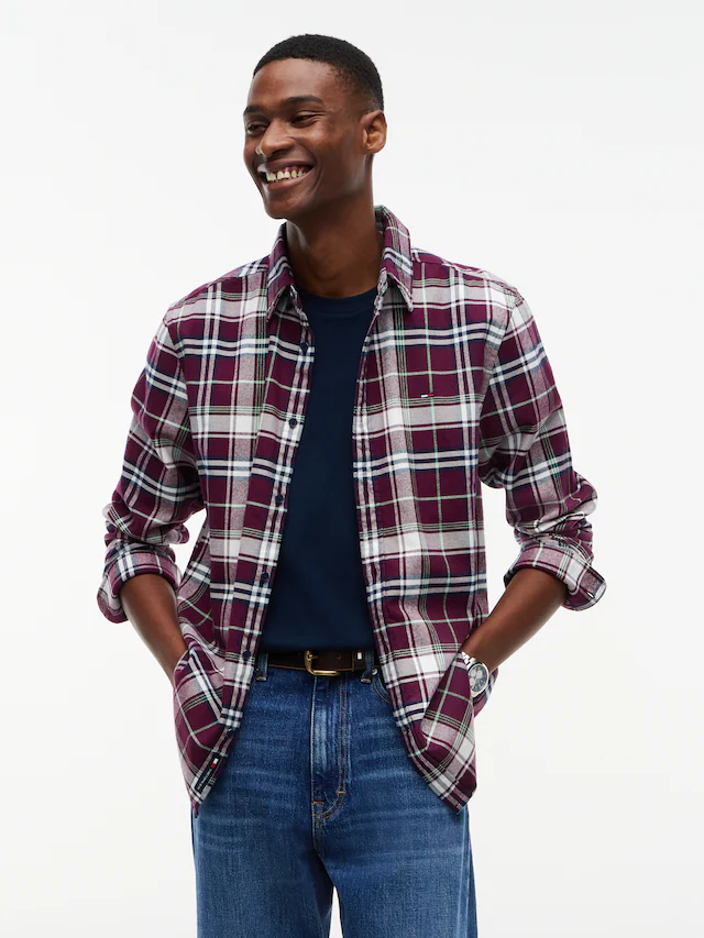 Tommy Jeans Flanellhemd »REGULAR FLANNEL CHECK SHIRT« Regular fit mit Karomuster