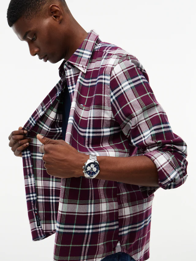 Tommy Jeans Flanellhemd »REGULAR FLANNEL CHECK SHIRT« Regular fit mit Karomuster