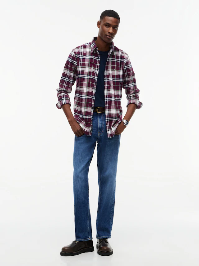 Tommy Jeans Flanellhemd »REGULAR FLANNEL CHECK SHIRT« Regular fit mit Karomuster