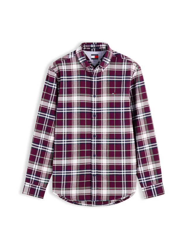 Tommy Jeans Flanellhemd »REGULAR FLANNEL CHECK SHIRT« Regular fit mit Karomuster