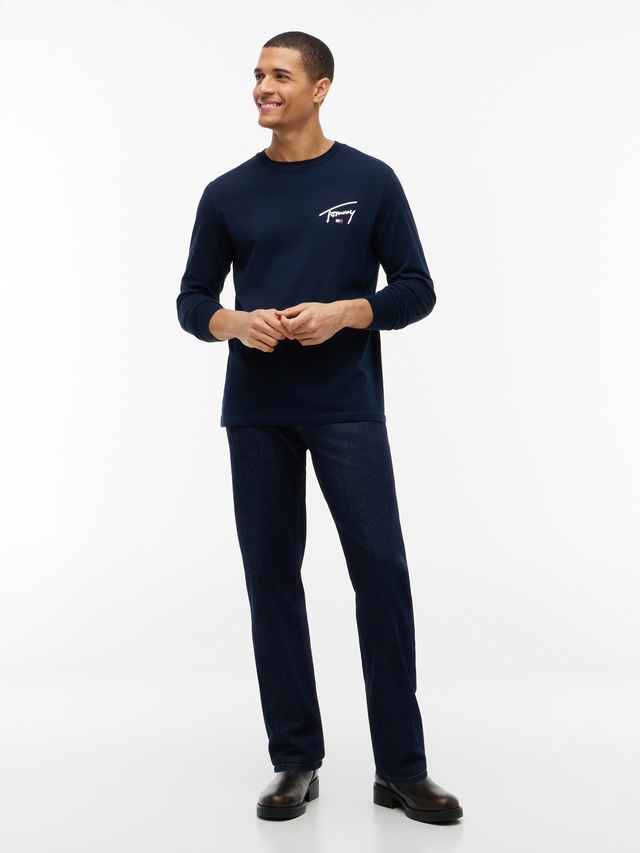 Tommy Jeans Langarmshirt »SLIM SIGNATURE CHEST TEE« Slim fit mit Rundhalsausschnitt