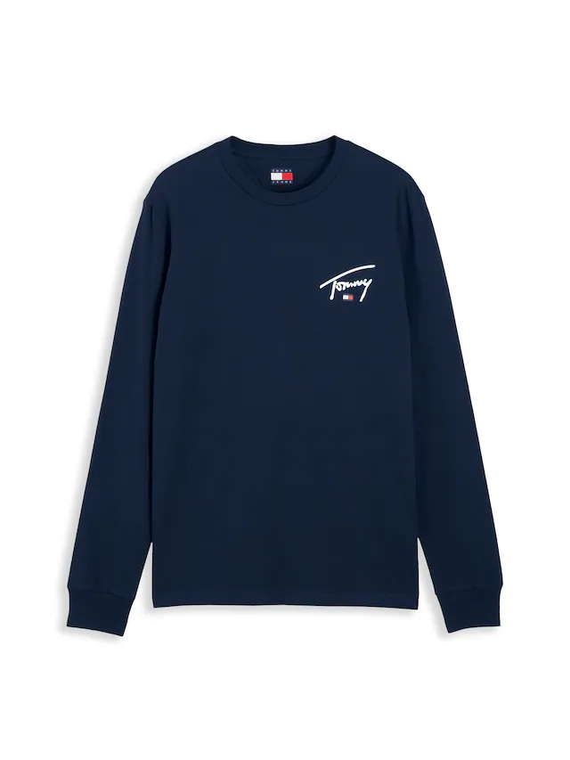 Tommy Jeans Langarmshirt »SLIM SIGNATURE CHEST TEE« Slim fit mit Rundhalsausschnitt