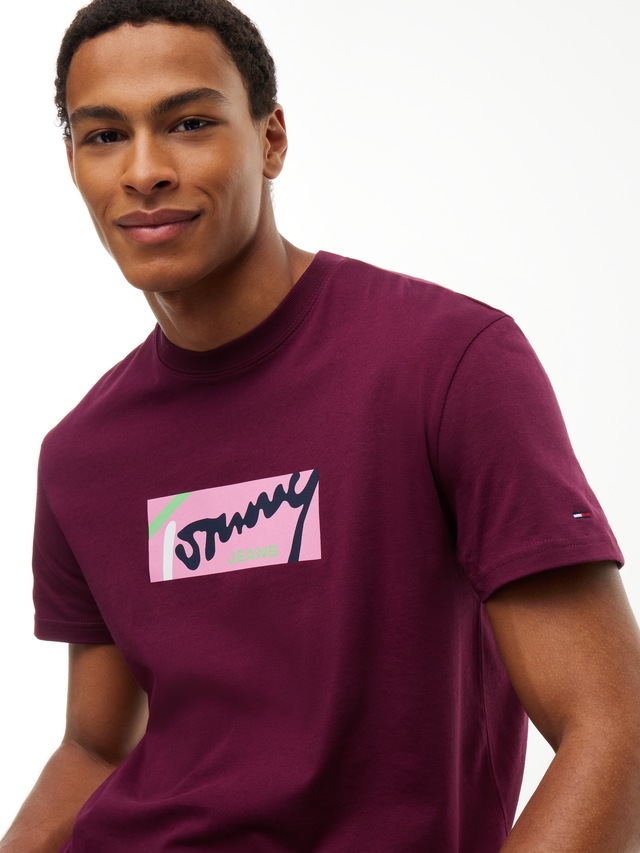 Tommy Jeans T-Shirt »TJM REGULAR SIGNATURE« Print, Rundhals, normale Passform