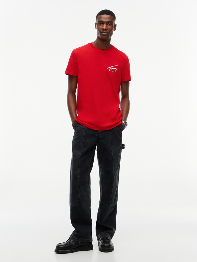 Tommy Jeans T-Shirt »SLIM SIGNATURE CHEST TEE« Slim fit mit Rundhalsausschnitt