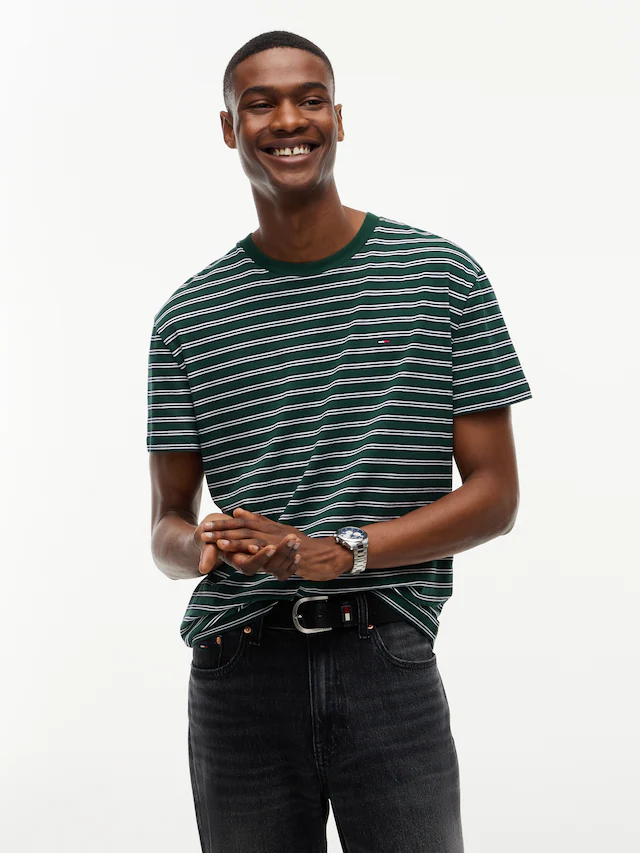 Tommy Jeans T-Shirt »REGULAR STRIPE TEE« Regular fit mit Streifenmuster