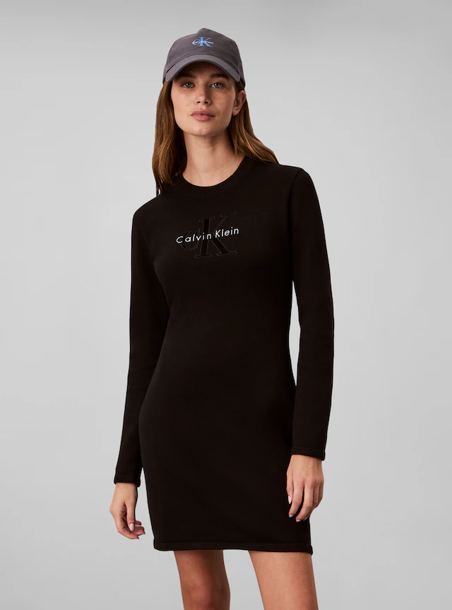 Calvin Klein Jeans Minikleid »LOGO MINIDRESS« Ohne Tasche Regular fit, Logoschriftzug