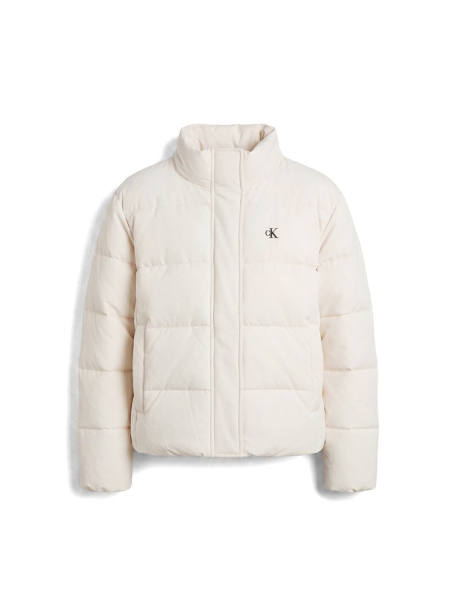 Calvin Klein Jeans Steppjacke mit Kapuze abnehmbare Kapuze, kurze Form, verdeckter Reißverschluss