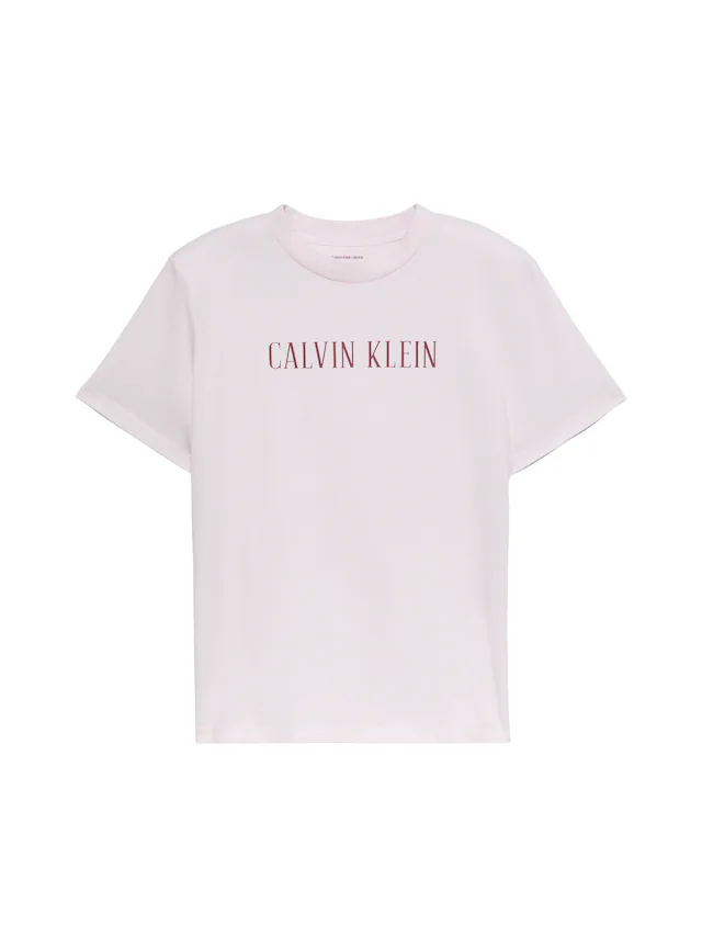Calvin Klein Jeans T-Shirt Rundhalsausschnitt, Regular Fit, Logoschriftzug