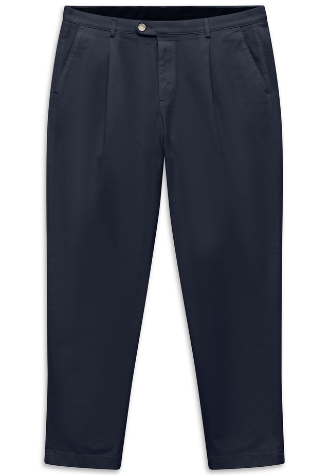 bugatti Bundfaltenhose »Tapered Fit« aus Baumwoll-Stretch