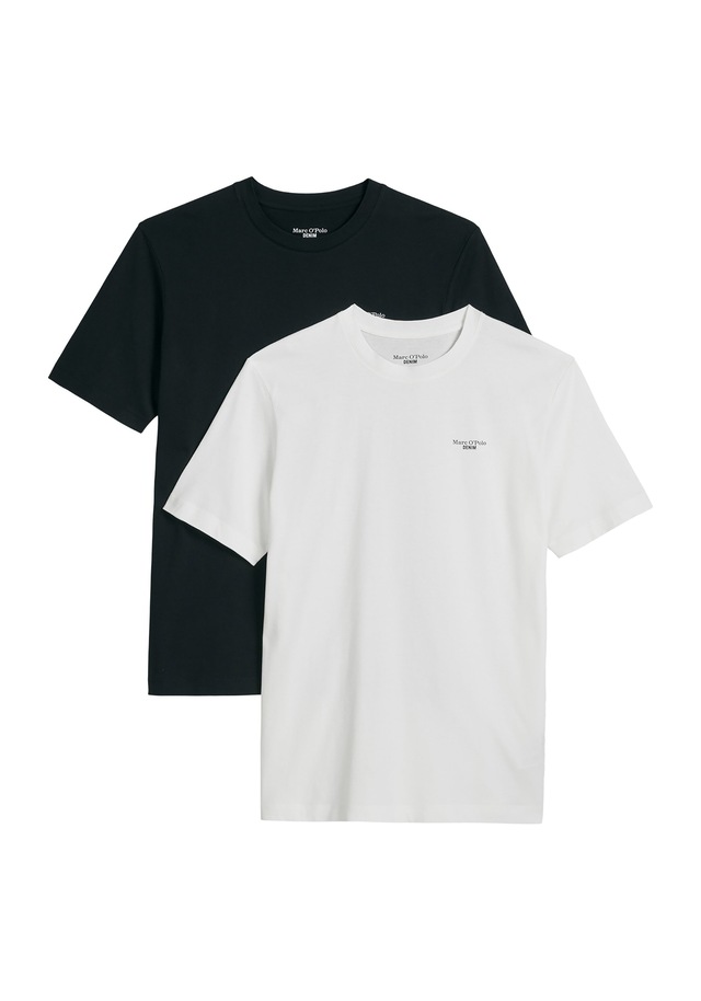 Marc O'Polo DENIM T-Shirt »T-Shirt T-Shirt, SSL, Logo Print, Doubl 2er Pack« 2