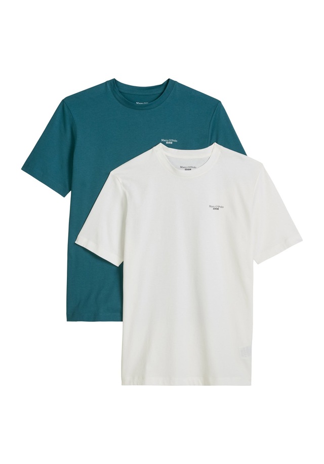 Marc O'Polo DENIM T-Shirt »T-Shirt T-Shirt, SSL, Logo Print, Doubl 2er Pack« 2