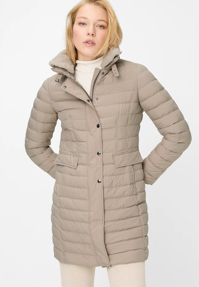 Fuchs Schmitt Steppmantel mit Plüschkragen, Regular Fit, verdeckter Reißverschluss