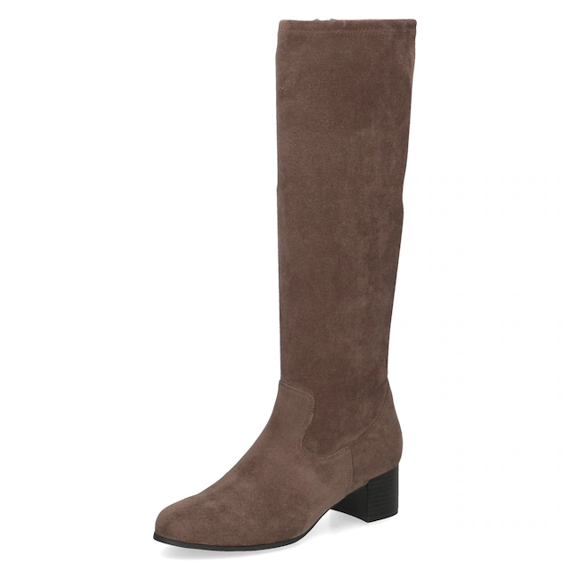 Caprice Stiefel Blockabsatz, Langschaftstiefel mit Stretch-XS-Schaft