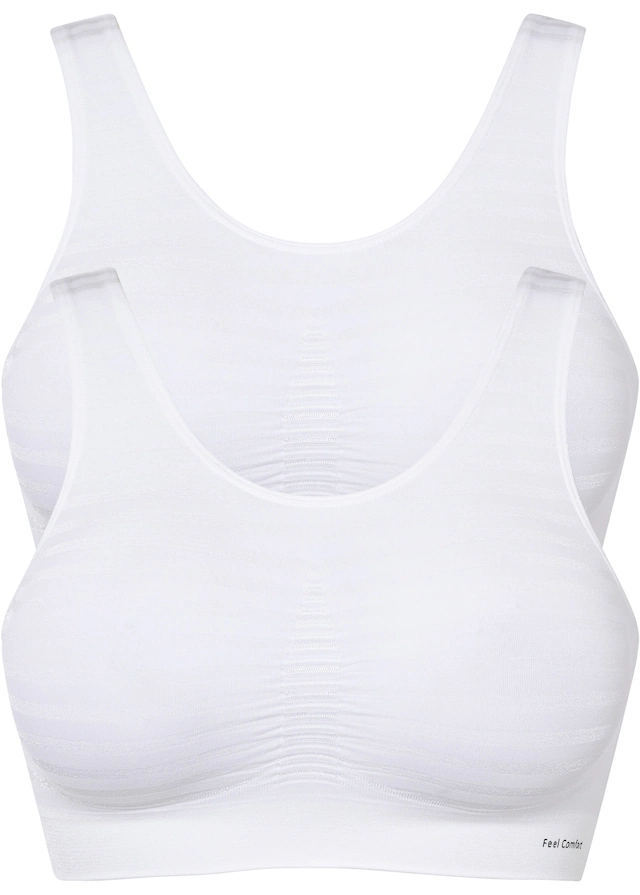 bonprix Bustier Packung, 2 ohne Nähte und Verschluss, mit Raffung