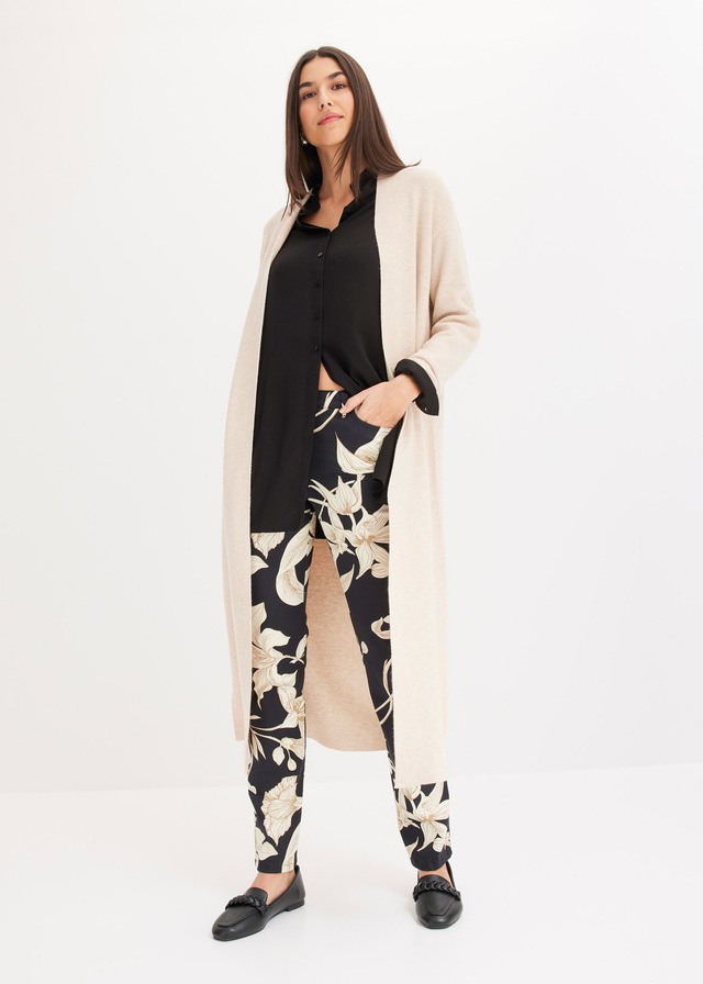 bonprix Longbluse gerade Passform, mit langem Arm, aus Viskose, mit Stehkragen