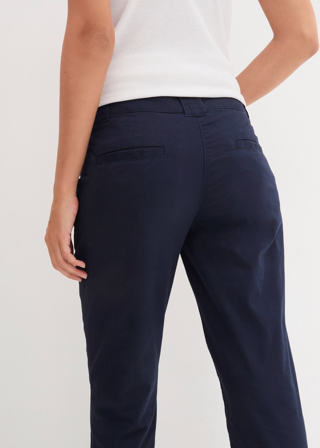 bonprix Chinohose schmale Form, mit Bundfalten und praktischen Taschen