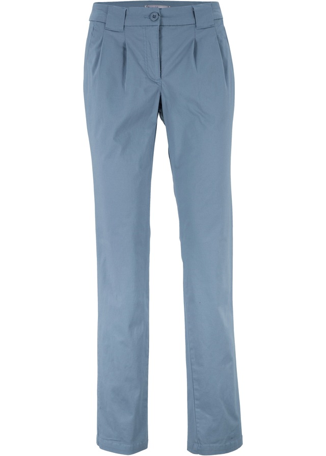 bonprix Chinohose schmale Form, mit Bundfalten und praktischen Taschen