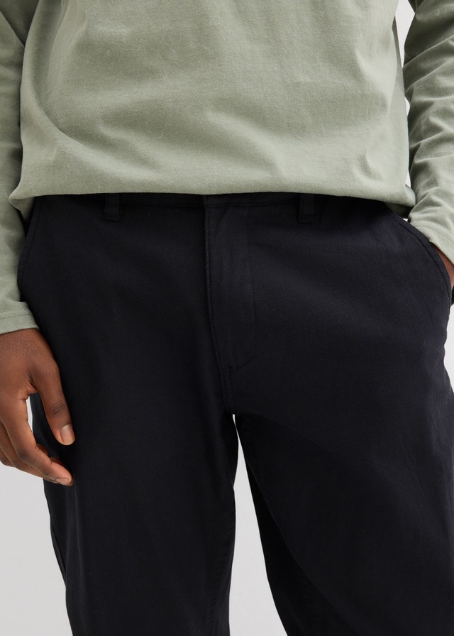 bonprix Chinohose aus Leinen und Baumwolle, Regular Fit, im Chino-Stil