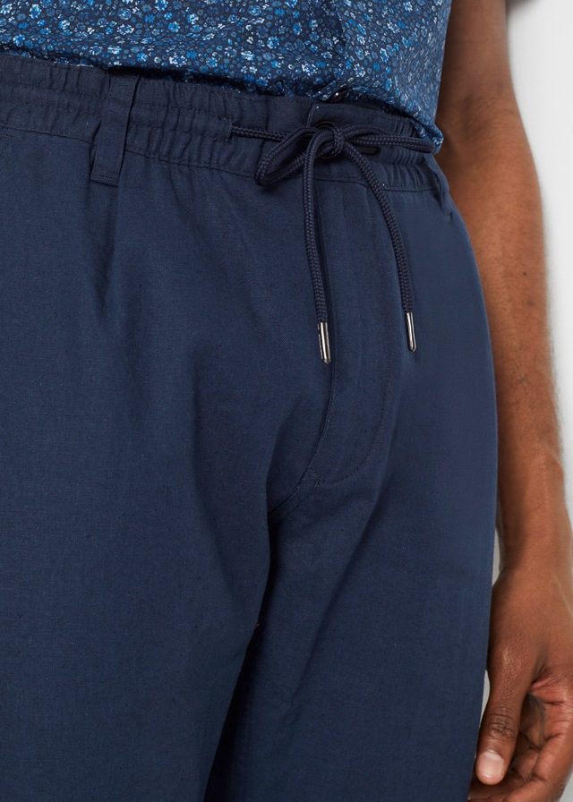 bonprix Chinohose aus Leinen, mit Bändchen zur Weitenanpassung, relaxed fit
