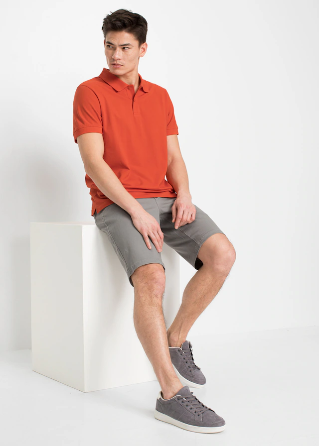 bonprix Bermudas aus Baumwolle mit Elasthan, mit Stretchanteil, erhöhter Bund