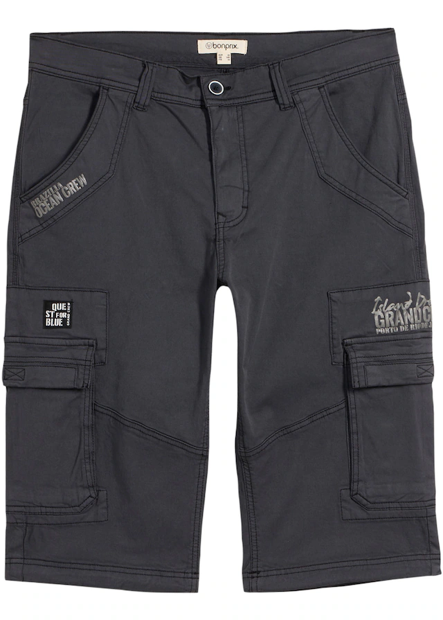 bonprix Longbermudas aus leichter Baumwollqualität, mit Elasthan-Anteil, regular fit