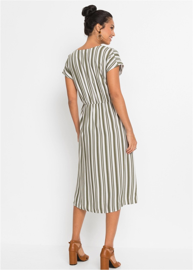 bonprix Midikleid für warme Tage, aus Viskose, ausgestellte Passform