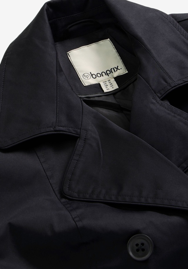 bonprix Trenchcoat mit abnehmbarem Bindegürtel, 2-Reiher