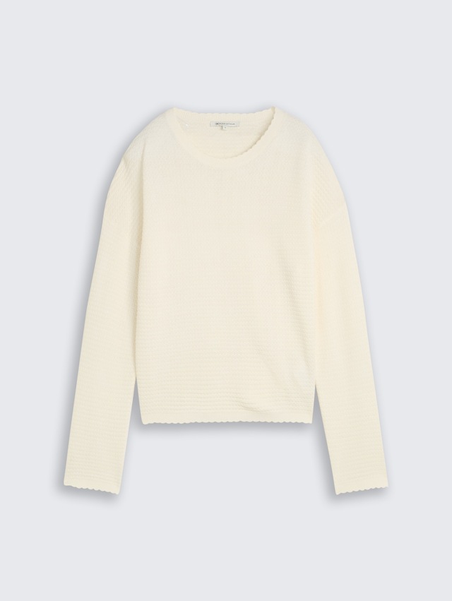 TOM TAILOR Denim V-Ausschnitt-Pullover