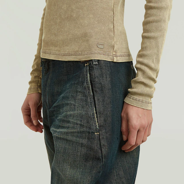 G-STAR Langarmshirt »Vintage Slim Henley t ls wmn« mit Knopfleiste, Baumwollmix
