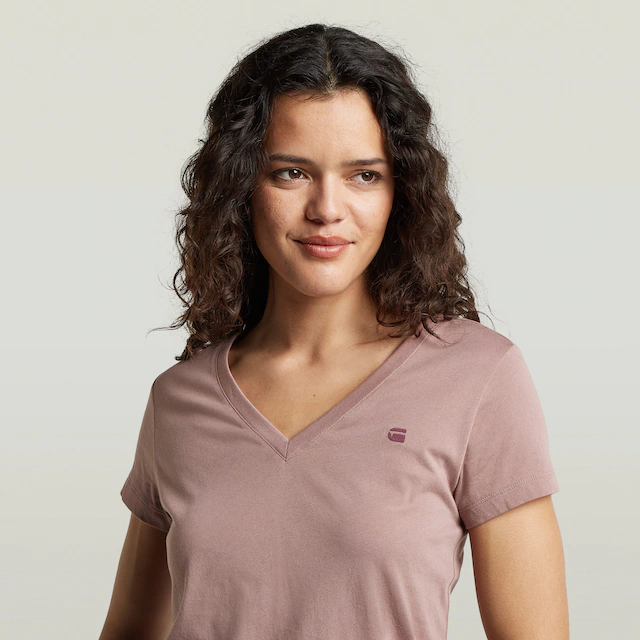 G-STAR V-Shirt »Overdyed Form v t wmn« in Baumwoll-Qualität